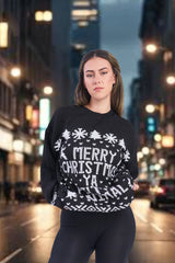 BLACK MERRY CHRISTMAS YA FILTHY ANIMAL JUMPER - KATIA