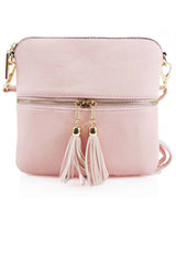 Pink Tassel Crossbody Bag - Simone