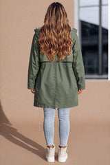 Khaki Parka with Leopard Print Lining Reversible Hooded Jacket– Skye