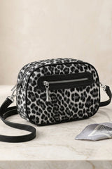 Grey Leopard Print Crossbody Bag – Nova