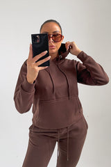 Chocolate Hoodie & Skinny Joggers Tracksuit Set - Bellamy