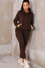 Chocolate Hoodie & Skinny Joggers Tracksuit Set - Bellamy