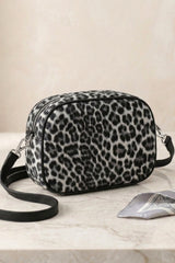 Grey Leopard Print Crossbody Bag – Nova