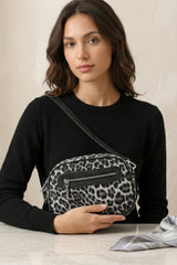Grey Leopard Print Crossbody Bag – Nova