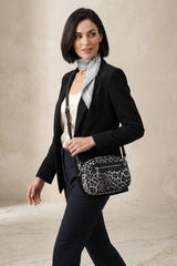 Grey Leopard Print Crossbody Bag – Nova