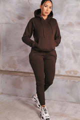 Chocolate Hoodie & Skinny Joggers Tracksuit Set - Bellamy