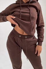 Chocolate Hoodie & Skinny Joggers Tracksuit Set - Bellamy