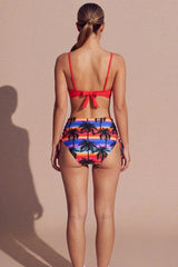Red Twist Front Bikini Top & Bikini Bottoms Set - Rayn