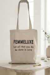 Beige Femmeluxe Cotton Tote Bag - Rona