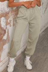 Sage Cuffed Joggers - Lizzie