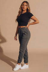 Charcoal Sheared Hem Joggers - Wynter