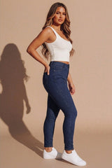 Dark Blue High Waist Skinny Stretch Jeans - Vivara
