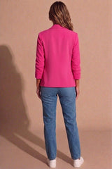 Hot Pink Tailored Open Front Blazer-Roman