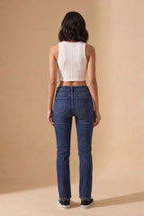 Mid Blue Wash Skinny Fit Jeans- Marcia