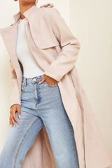 Stone Waterfall Belted Longline Coat – Jaceque