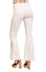 Baby Pink High Waist Flared Trousers – Billie