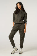 Charcoal Hoodie & Cuffed Joggers Loungewear Set - Bellamy