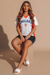 White England Slogan Sports T-Shirt – Kimpion