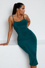 Emerald Chain Detail Strappy Bodycon Midi Dress - Penny