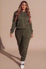 Charcoal Hoodie & Cuffed Joggers Loungewear Set - Bellamy