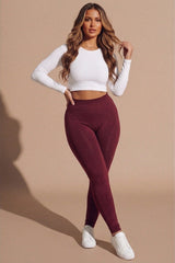 Wine Fleece High Waisted Leggings – Fore