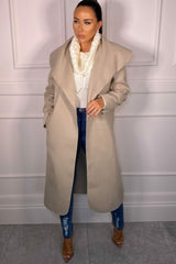 Stone Waterfall Duster Belted Long Coat - Pola