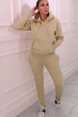 Nude Hoodie & Joggers Tracksuit Set - Bellamy