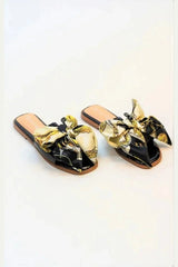 Black Blush Satin Ribbon Sliders - Vivian