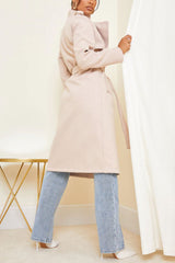 Stone Waterfall Belted Longline Coat – Jaceque