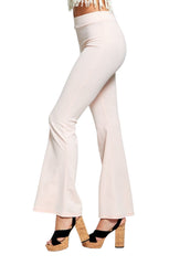 Baby Pink High Waist Flared Trousers – Billie