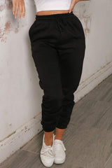 Black Cuffed Joggers - Paula