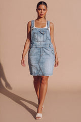 Light Blue Wash Denim Dress - Sahara