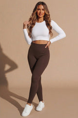 Brown Fleece High Waisted Leggings – Fore
