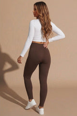 Brown Fleece High Waisted Leggings – Fore