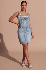 Light Blue Wash Denim Dress - Sahara