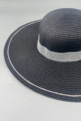 Black Diamond Felt Ribbon Hat - Mazie