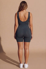 Charcoal Sculpting Unitard Playsuit- Avenya