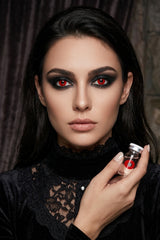 Red Devil Wicked Eyes Special Contact Lenses - Fx