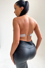 White Halter Neck Open Back Chain Mail Tassel Top - Dani