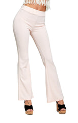 Baby Pink High Waist Flared Trousers – Billie