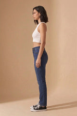 Mid Blue Wash Skinny Fit Jeans- Marcia