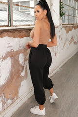 Black Sheared Hem Joggers - Wynter
