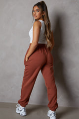 Rust Cuffed Joggers - Paula