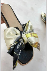 Black Blush Satin Ribbon Sliders - Vivian