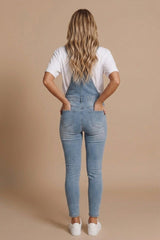 Light Blue Wash Denim Dungaree- Pinya