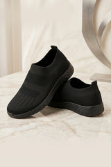 Black Knitted Lightweight Walking Shoes - Juniper