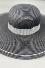 Black Diamond Felt Ribbon Hat - Mazie