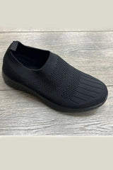 Black Knitted Lightweight Walking Shoes - Juniper