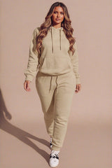 Nude Hoodie & Joggers Tracksuit Set - Bellamy