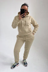 Nude Hoodie & Joggers Tracksuit Set - Bellamy